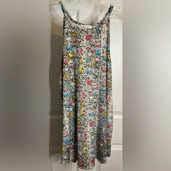 BOMBOM Women’s Leopard Pink/Blue/Gray Tank ~ Size XL - Picture 7 of 7